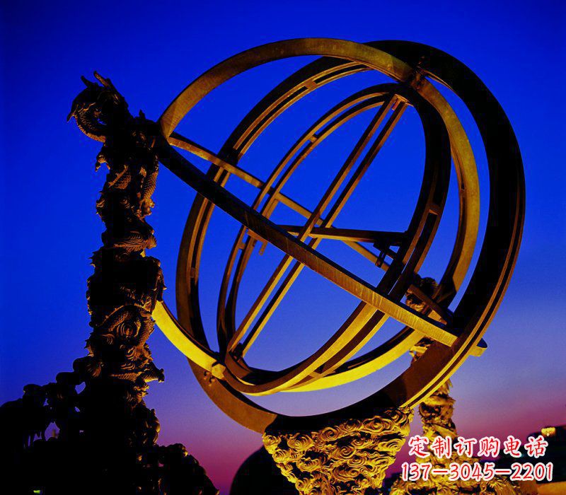 开封广场古代天文仪器浑天仪铜鼎