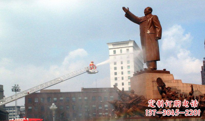 开封精致雕塑,极致致敬——毛主席景观铜雕