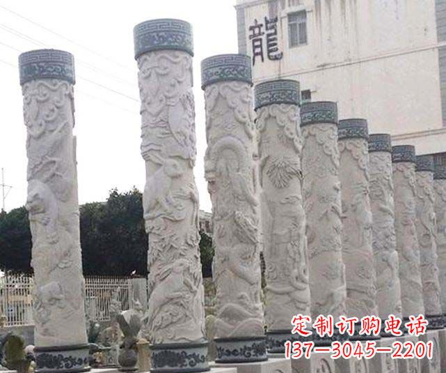 开封中领雕塑大理石古典龙柱石雕