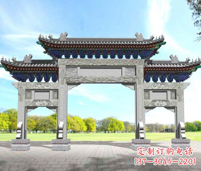 开封广场景观大理石牌楼石雕