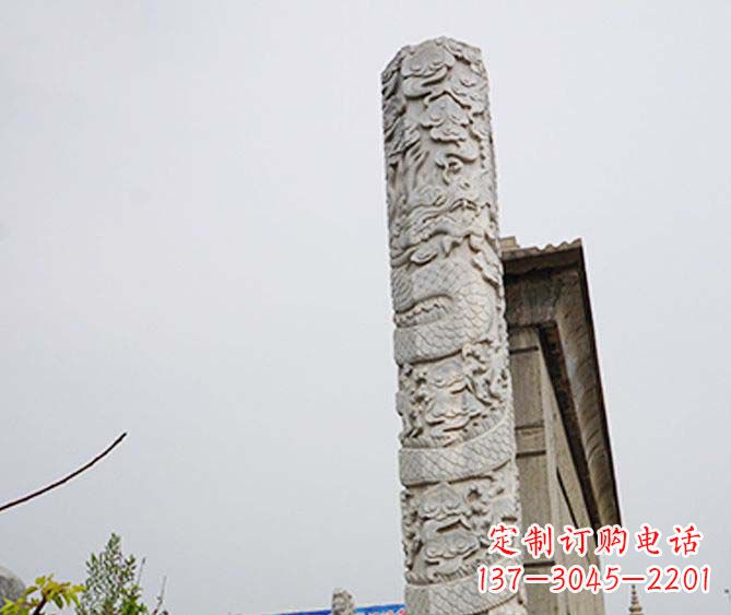开封精美艺术品,象征霸气,盘龙柱石雕