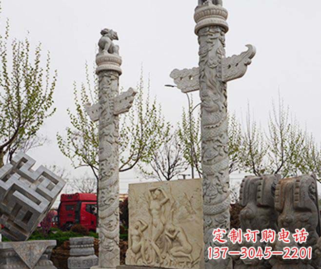 开封盘龙柱石雕华丽装点美丽家园