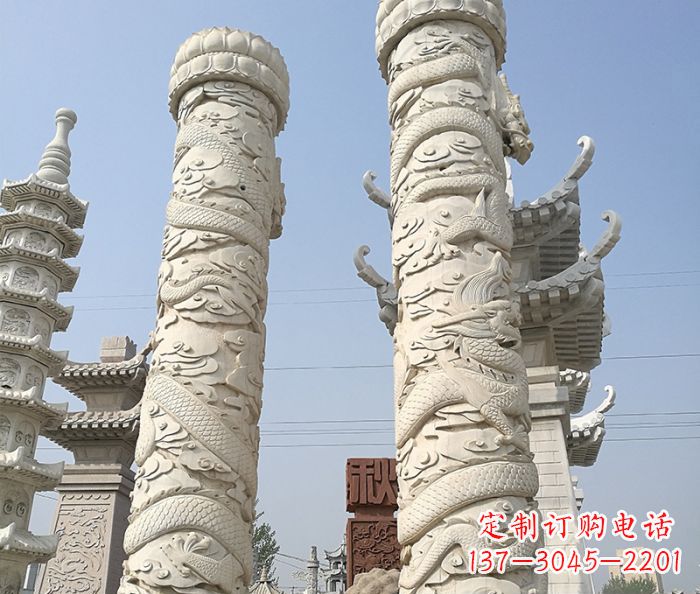开封传承雄风,精美绝伦的盘龙柱石雕