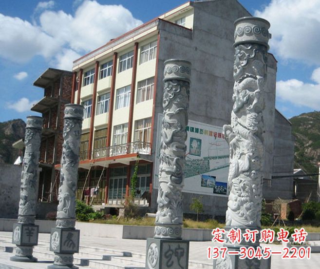 开封广场景观十二生肖龙柱石雕