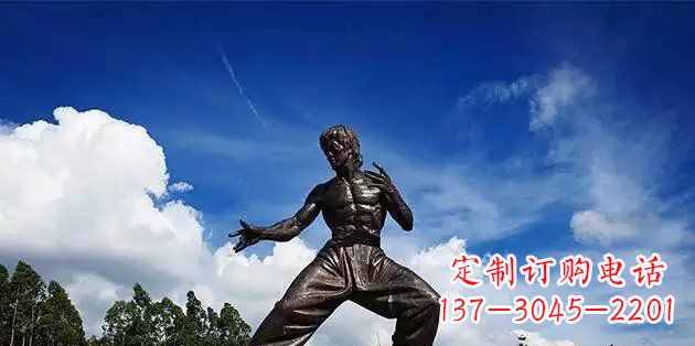 开封流派经典不朽:李小龙名人铜雕
