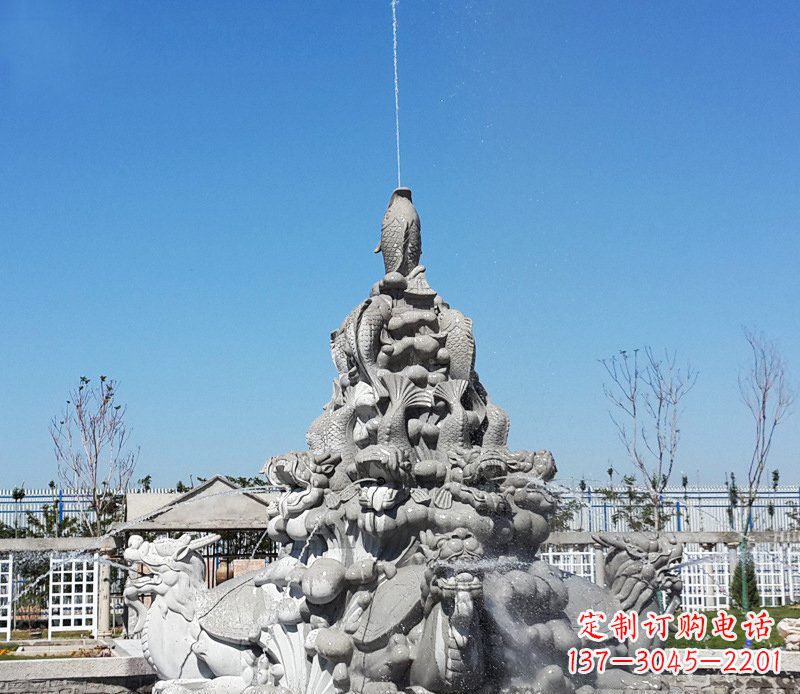 开封令人称羡的广场龙龟喷泉石雕