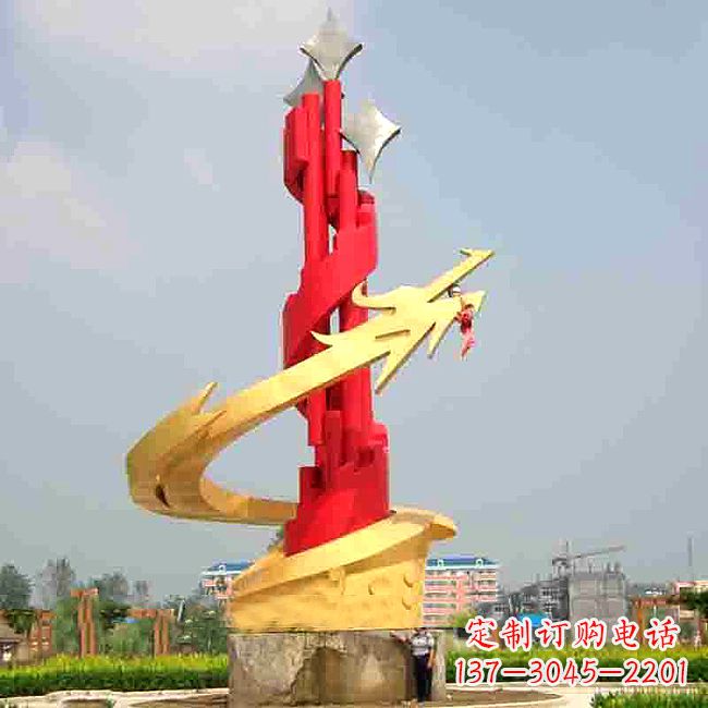 开封中领雕塑出品的活力龙形不锈钢雕塑