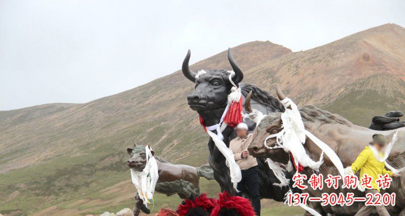 开封完美纪念:牦牛景观铜雕