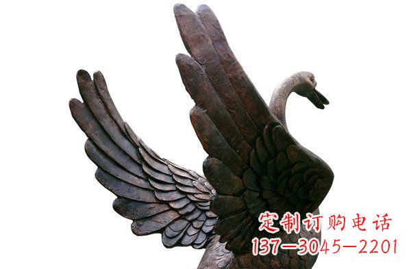 开封中领雕塑|优雅大气的铜雕天鹅