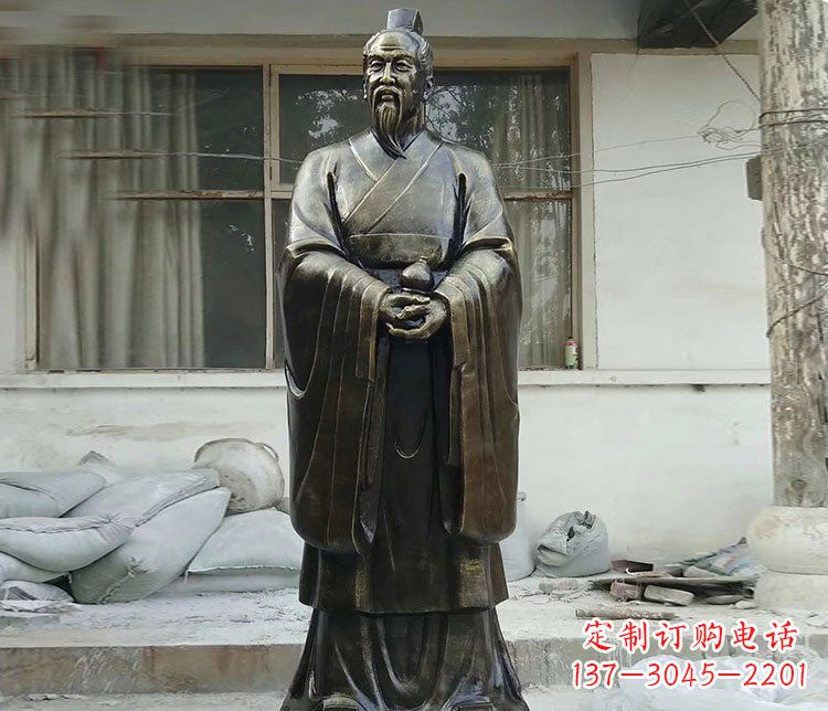 开封扁鹊人物铜雕塑,高雅栩栩如生