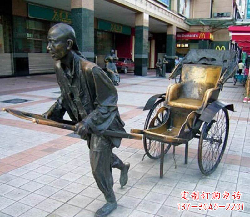 开封黄包车雕塑,艺术品级的装饰