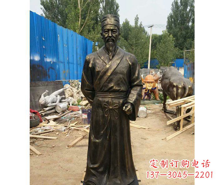 开封领雕塑定制广场铜雕刘备人物雕塑
