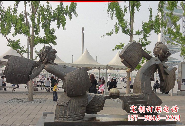 开封广场铜雕跳舞美女人物雕塑
