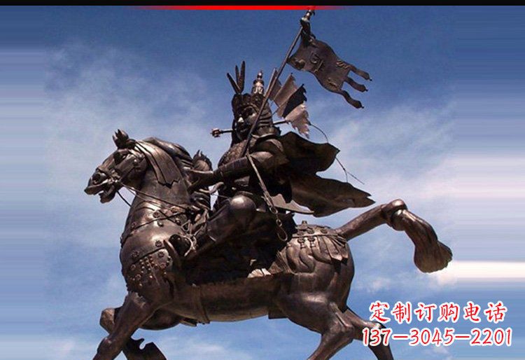 开封风靡全国的将军人物铜雕塑