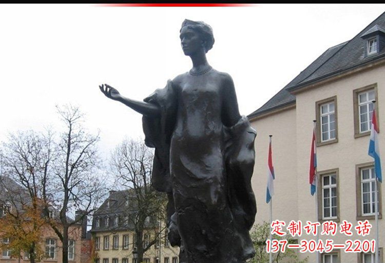 开封中领雕塑,精美细腻的西方美女人物铜雕