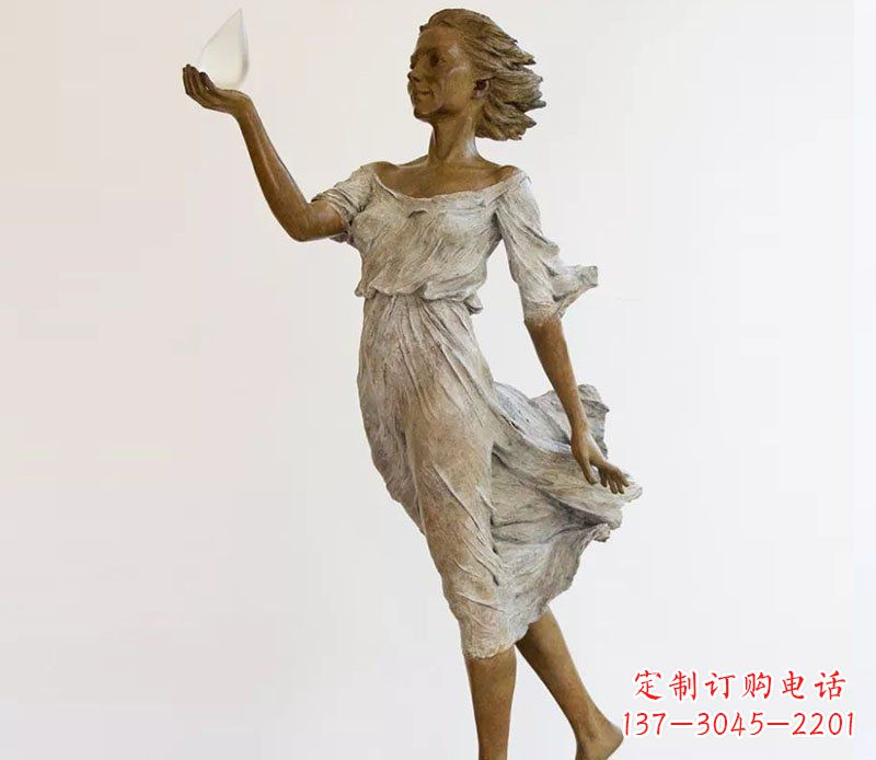 开封精美铜质西方美女雕塑