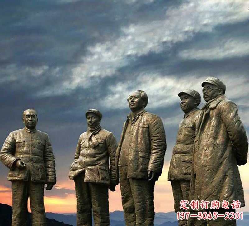 开封广场五大伟人铜雕