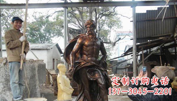 开封优雅而强大的男人雕塑