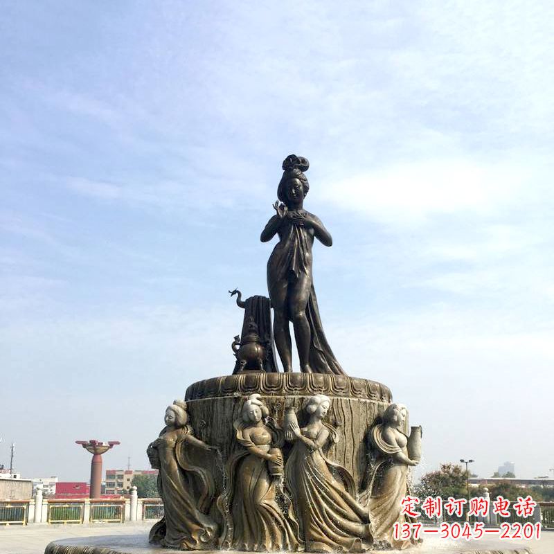开封贵妃出浴景观雕塑-城市园林历史人物中国古代四大美女大象