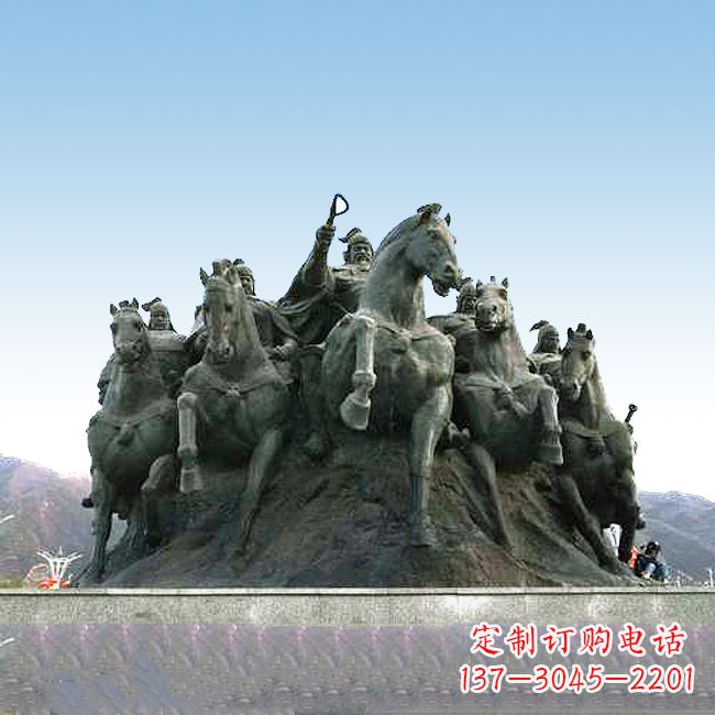 开封郭子仪出征情景雕塑-景区景点中国历史名人大型雕塑