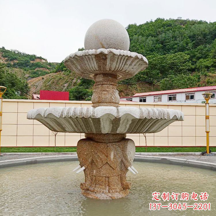 开封中领雕塑海螺石雕喷泉精致装点室外空间