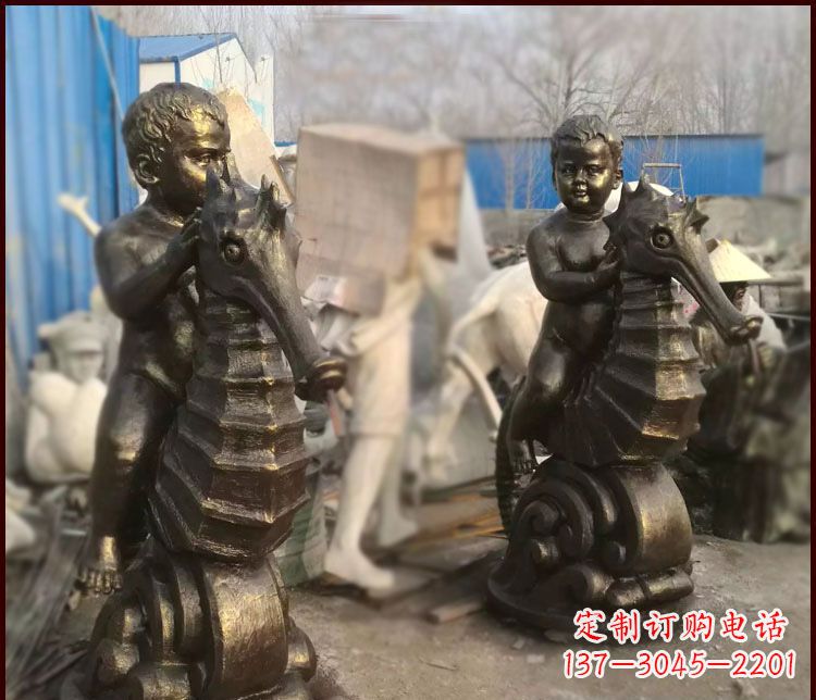 开封海马公园铜马雕塑-专业定制,艺术精致