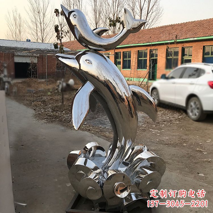 开封海豚不锈钢雕塑,带来动人惊喜