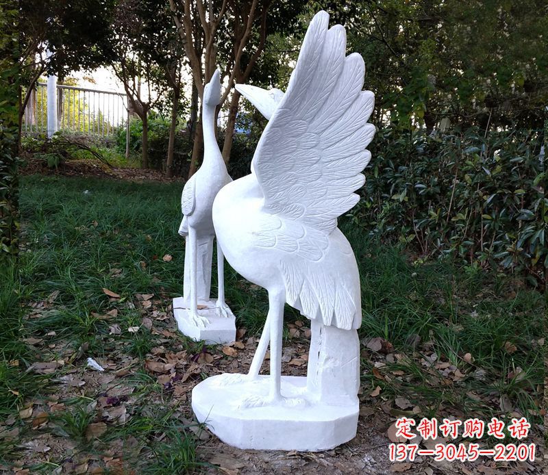 开封艺术级典雅的丹顶鹤雕塑