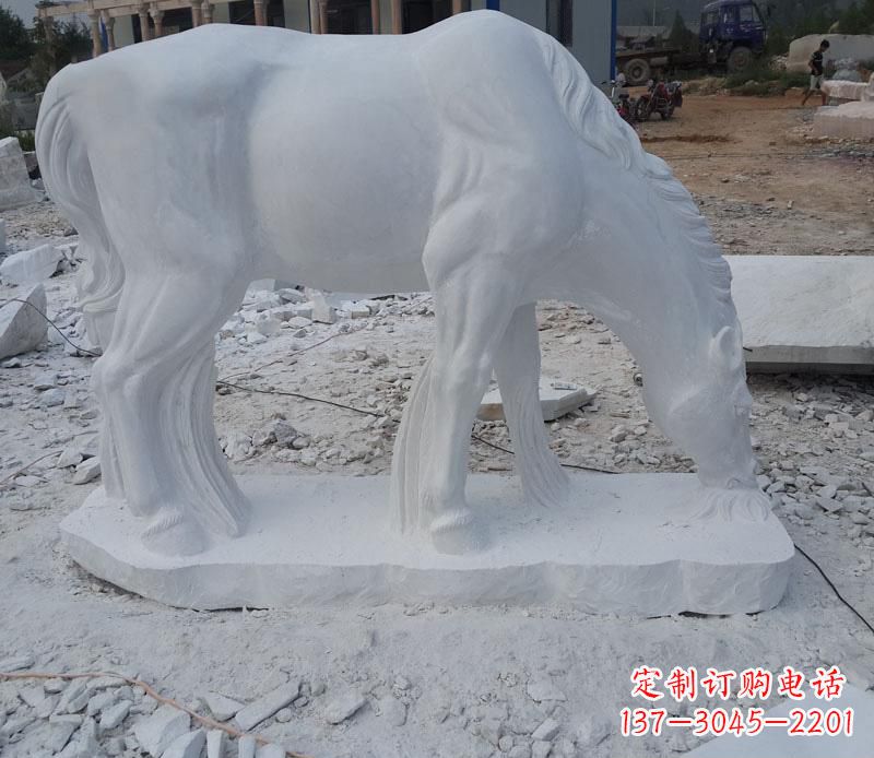 开封汉白玉动物马雕塑是由中领雕塑定制的一款精…