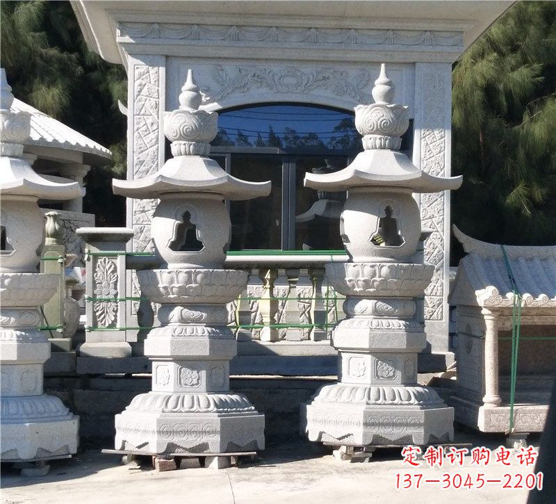 开封汉白玉公园灯笼雕塑