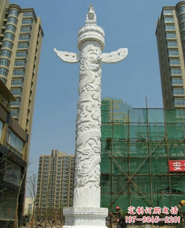 开封汉白玉华表雕塑,精致美观、质量一流