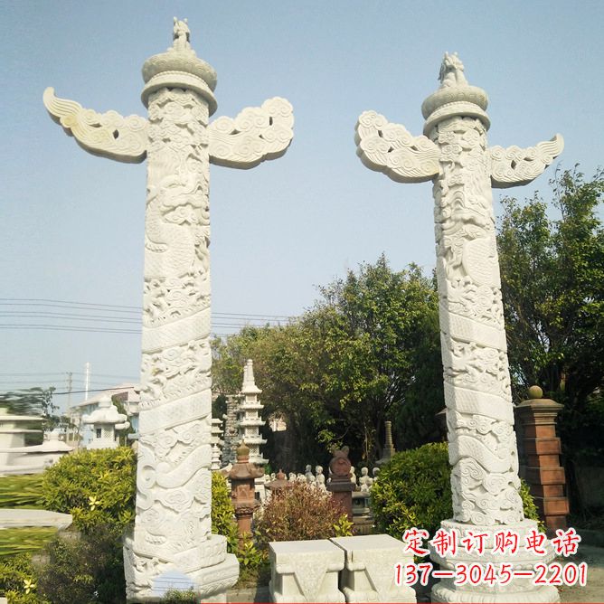 开封汉白玉华表石雕塑