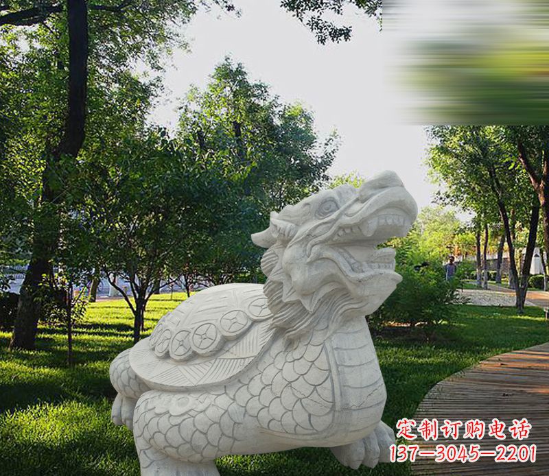 开封中领雕塑——汉白玉龙龟石雕