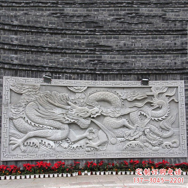 开封汉白玉龙纹浮雕墙,专为您打造贵族感