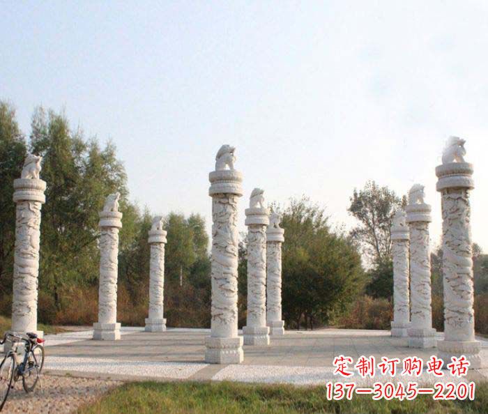 开封汉白玉龙柱广场文化柱石雕