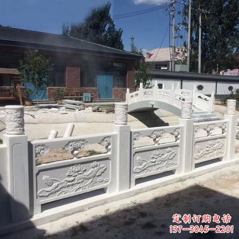 开封汉白玉精美手工栏板雕塑