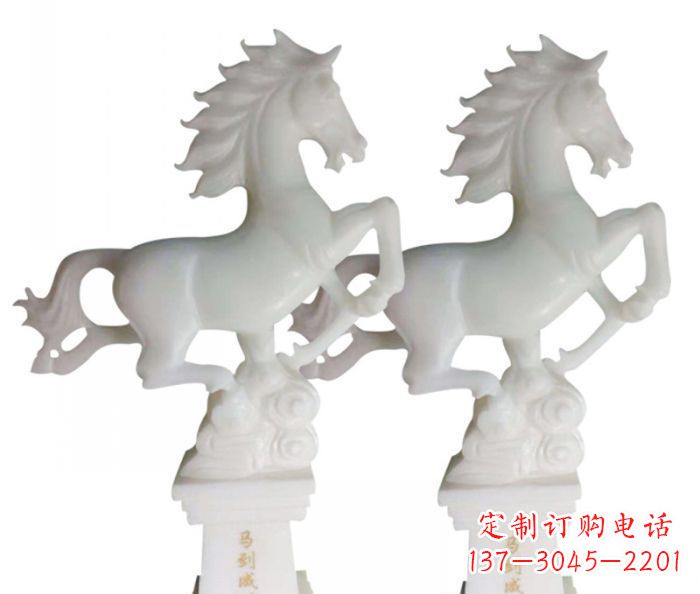 开封汉白玉马雕塑,以自然质朴大气