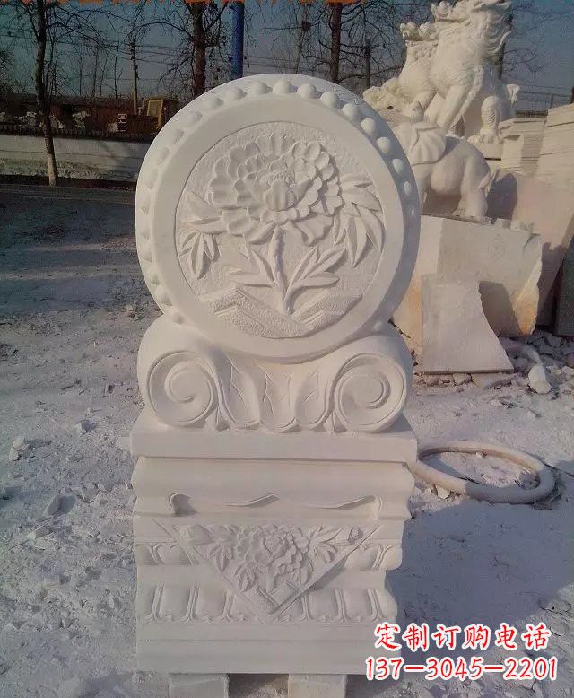开封汉白玉门墩雕塑是一种特殊的雕塑艺术品,雕…