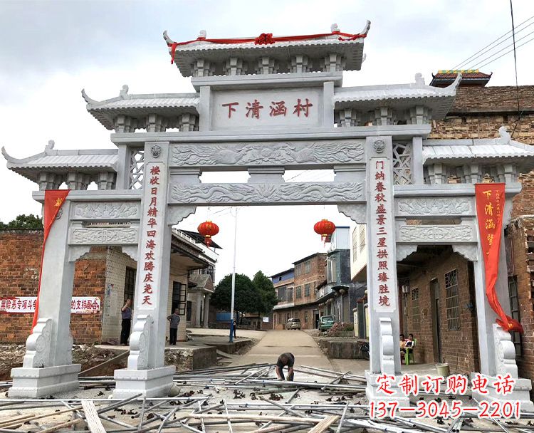 开封汉白玉牌坊石雕