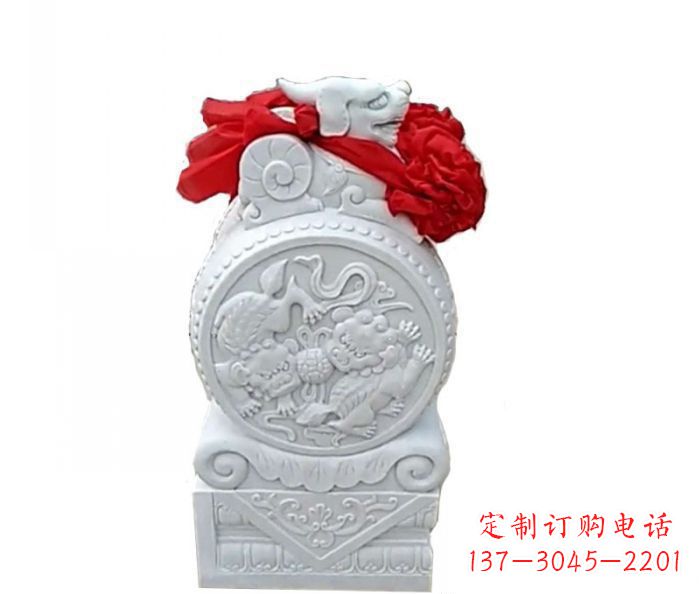 开封中领雕塑的精美玉石门墩雕塑是一个经过精心…