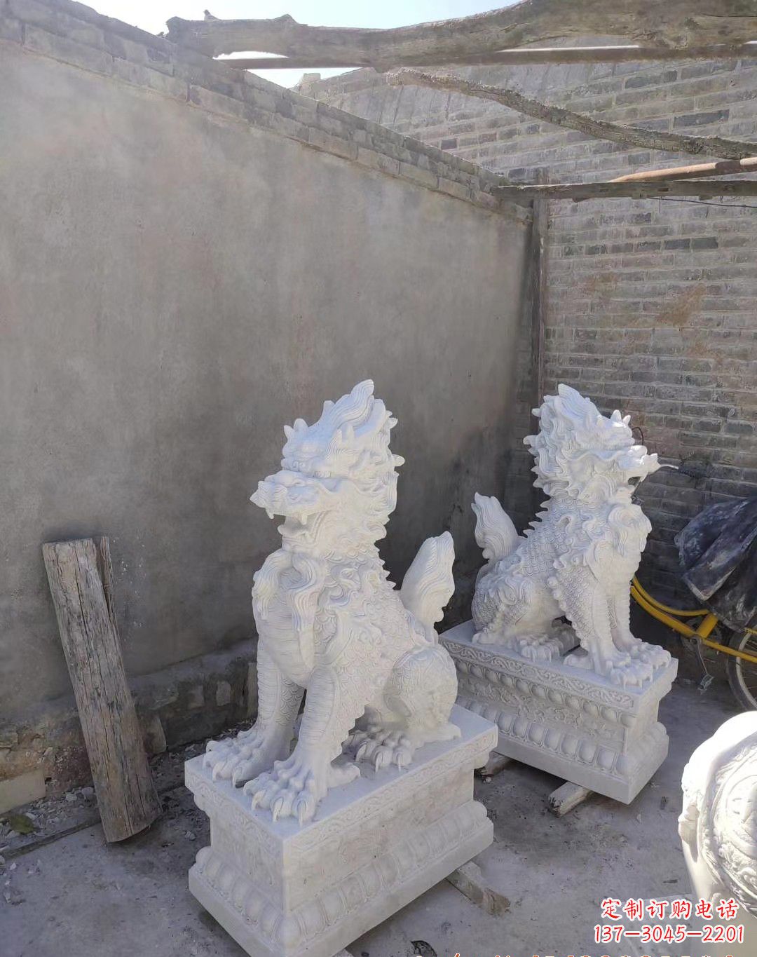 开封汉白玉麒麟雕塑