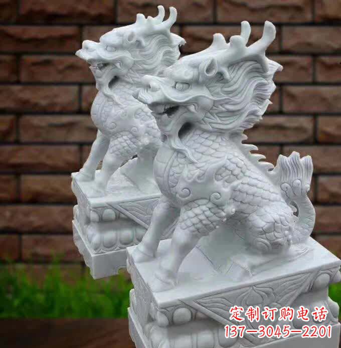 开封汉白玉麒麟雕塑1