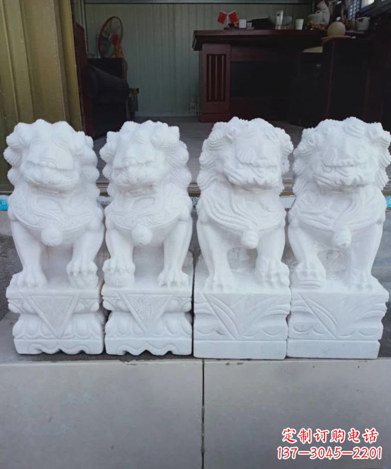 开封汉白玉狮子雕塑1