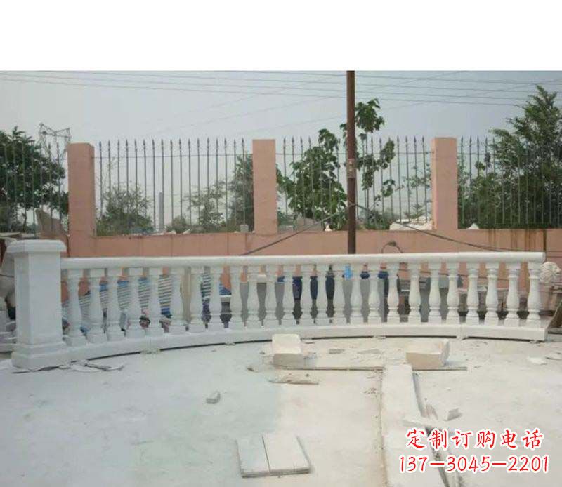 开封精致白玉石栏杆雕塑