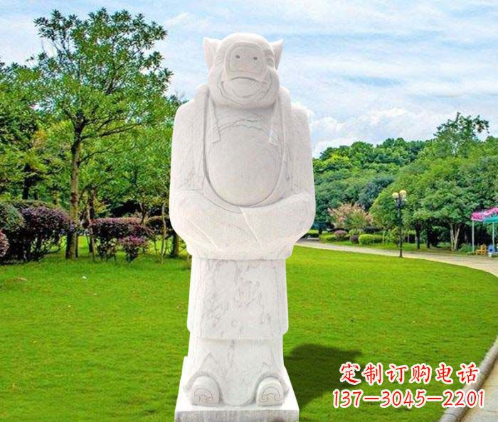 开封汉白玉兽首人身十二生肖公园石雕