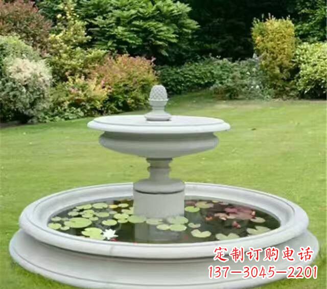 开封汉白玉双层喷泉雕塑