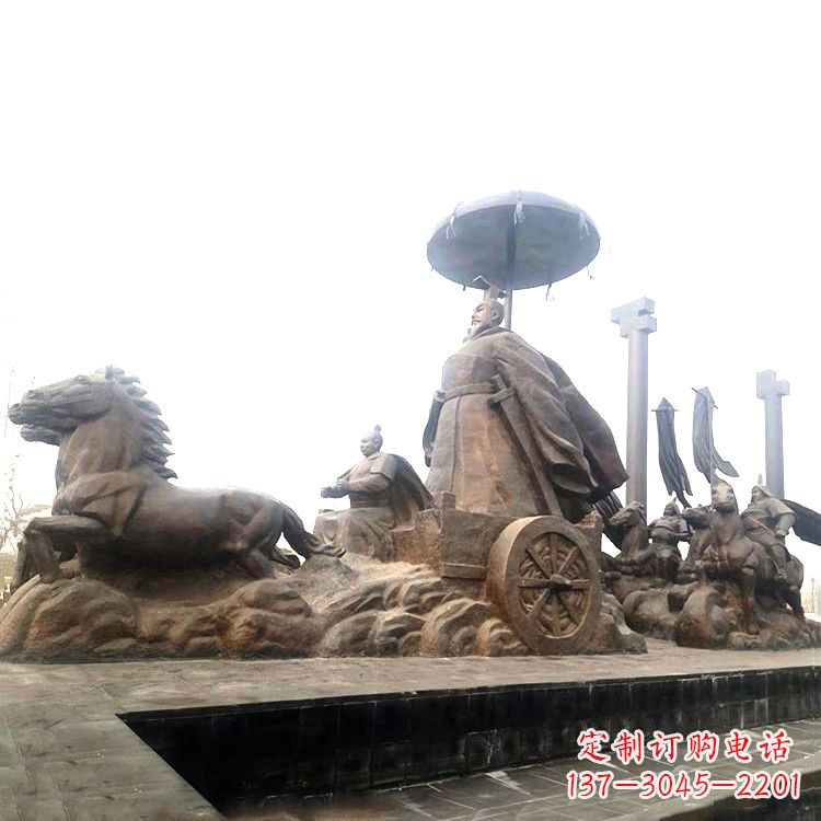 开封中国历史传奇汉武帝铜雕塑