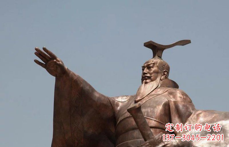 开封汉武帝铜雕，象征古代权力的神圣艺术