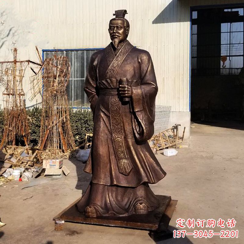 开封高质量汉武帝刘彻铜雕塑像