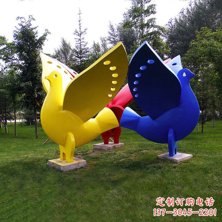 开封象征和平的和平鸽雕塑